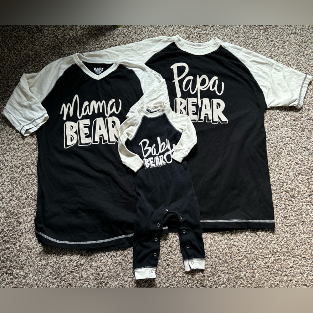 Matching Family Set by Lazy One “Papa, Mama & Baby Bear”